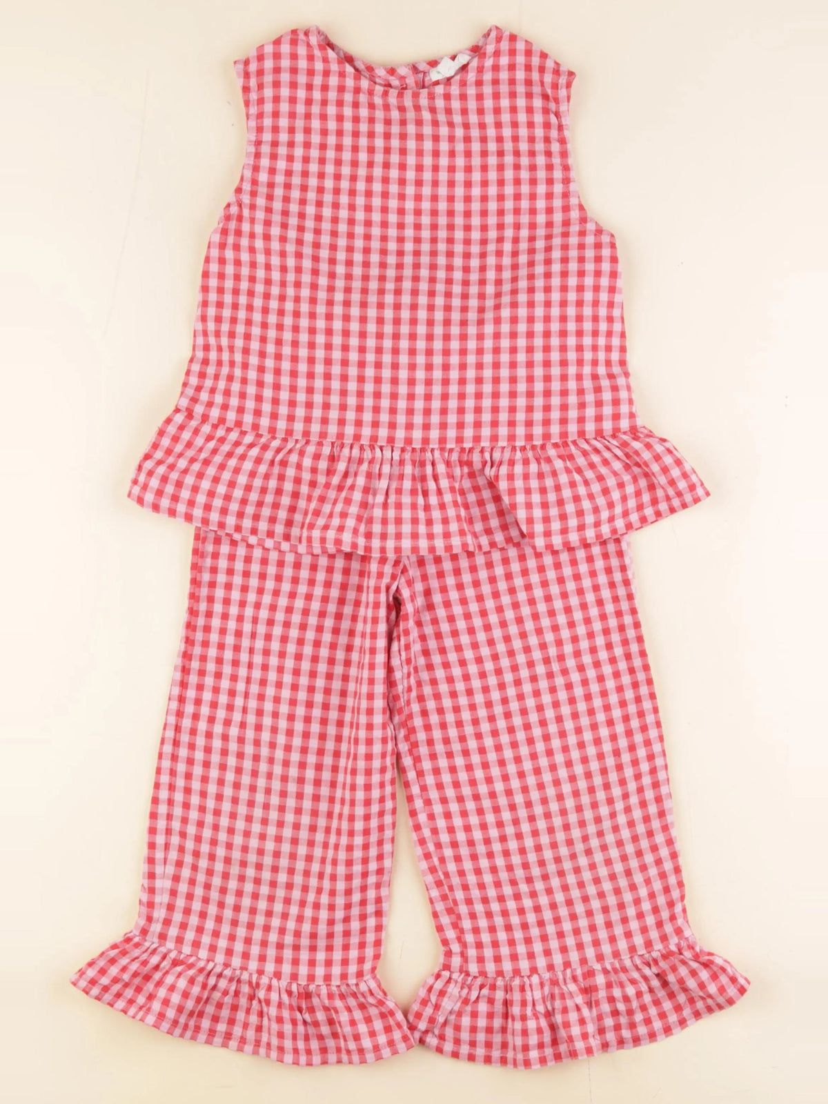 Vertbaudet - ensemble rose, rouge - 5 ans
