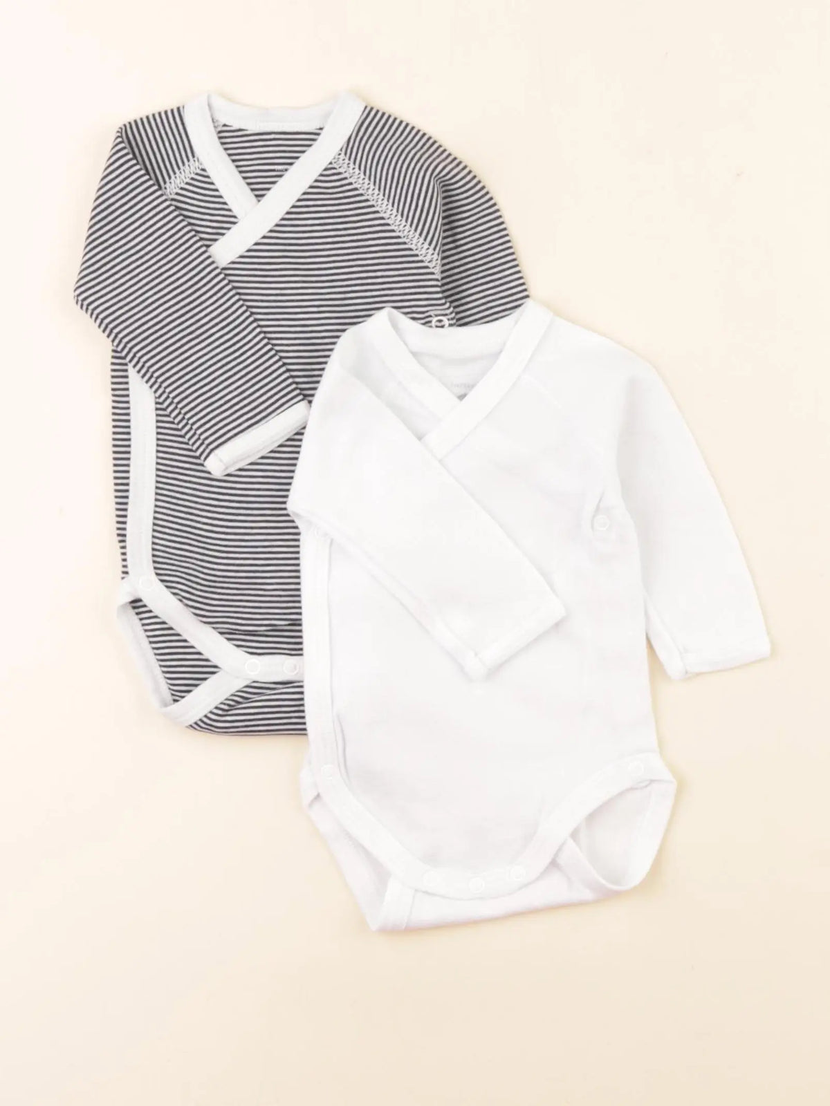 Petit Bateau - lot de 2 bodies en coton blanc, bleu - 1 mois
