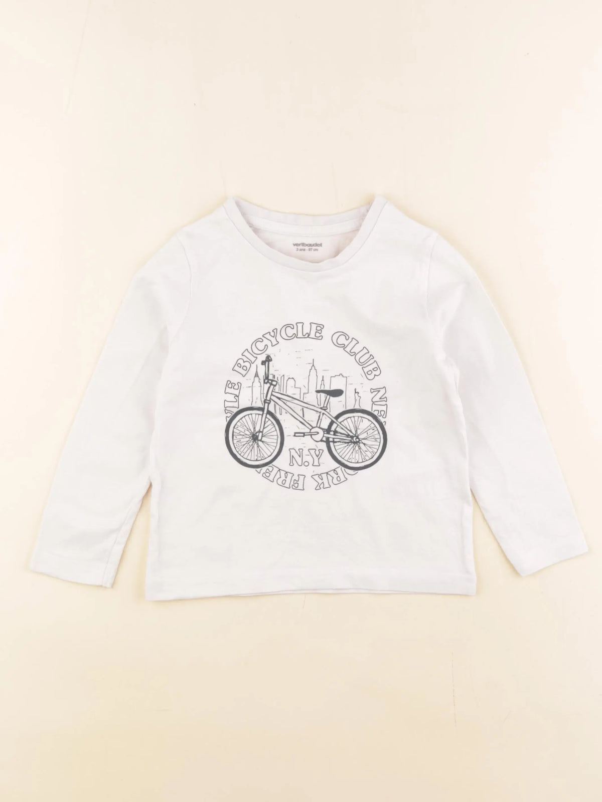 Vertbaudet - tee-shirt blanc - 3 ans