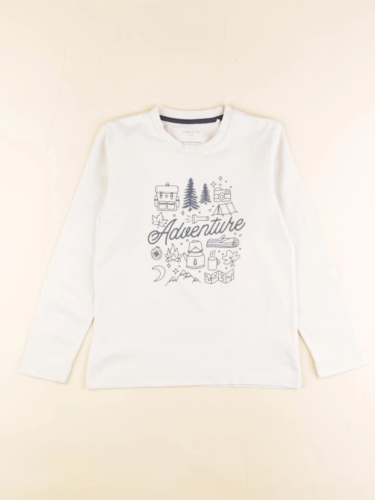 Cyrillus - tee-shirt beige - 8 ans
