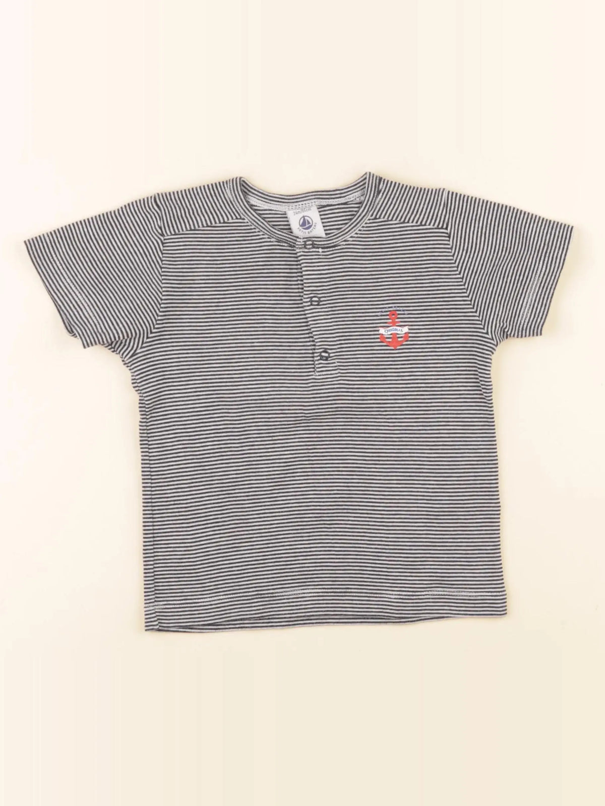 Petit Bateau - tee-shirt bleu - 24 mois