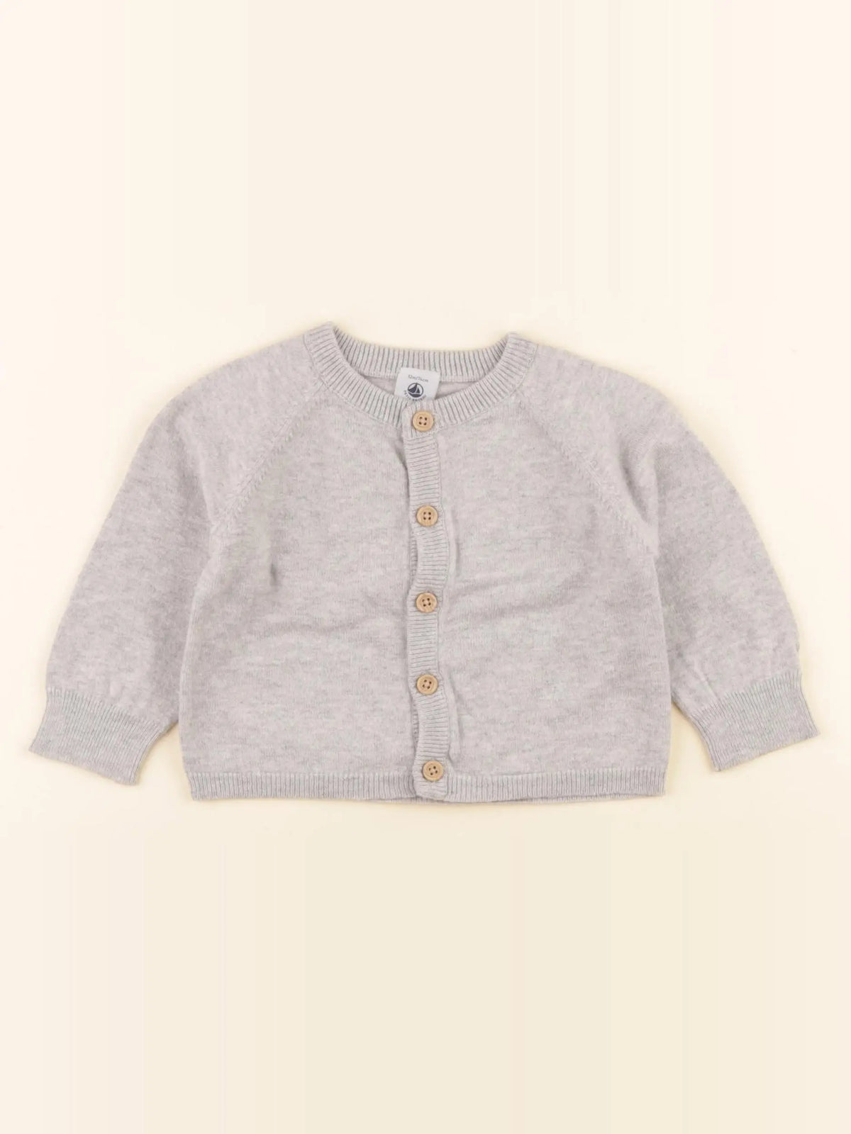 Petit Bateau - gilet gris - 12 mois