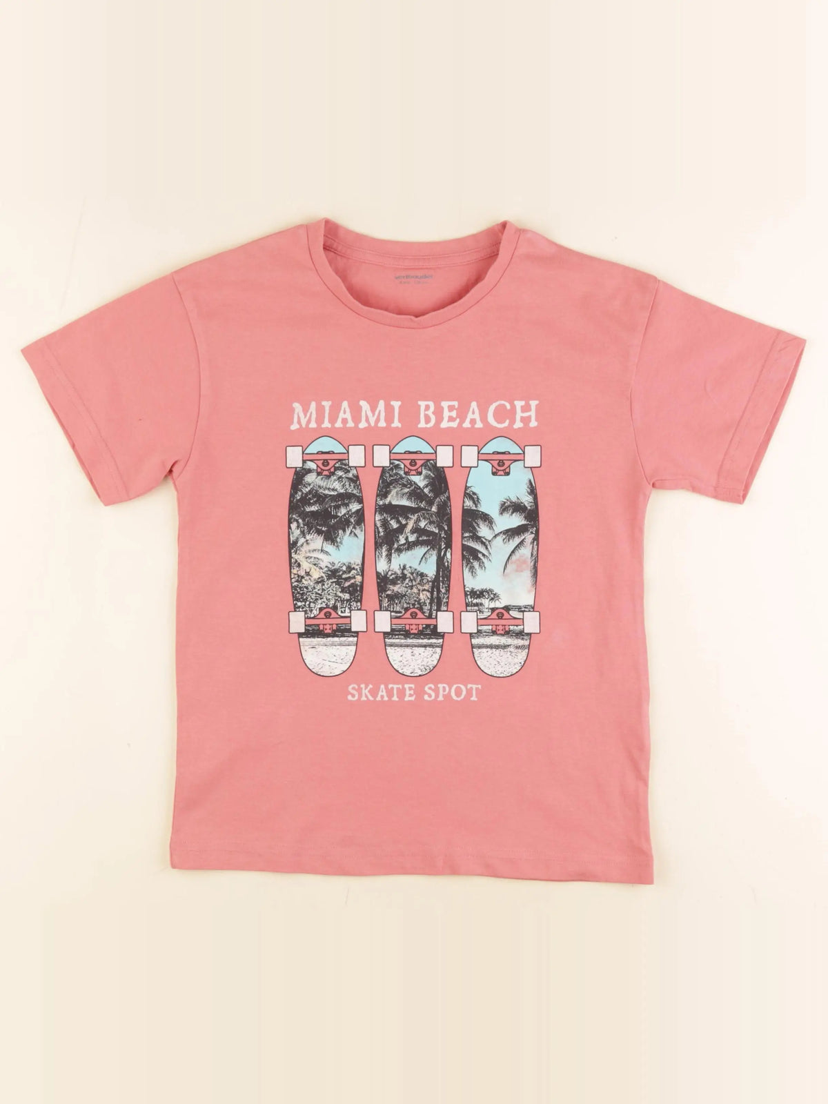 Vertbaudet - tee-shirt rose - 8 ans