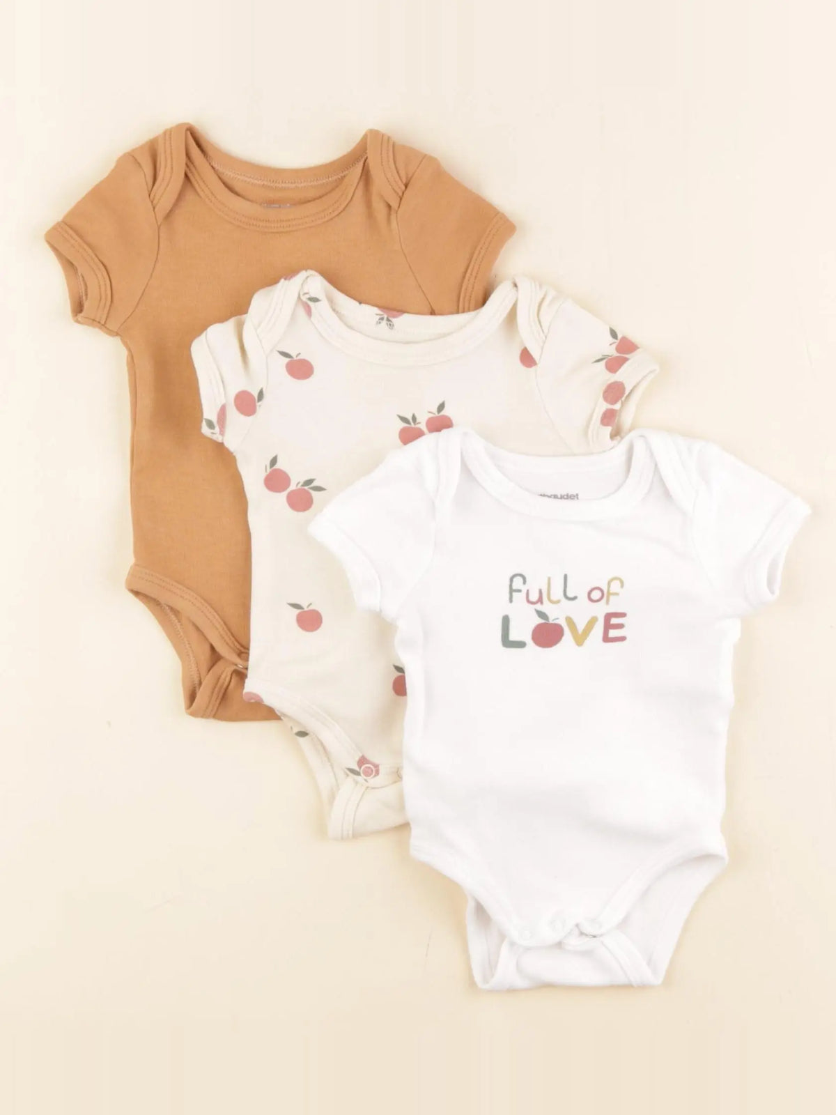 Vertbaudet - lot de 3 bodies en coton multicolore - 1 mois