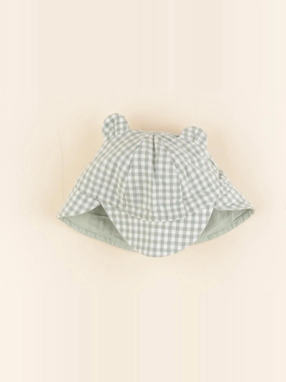 Boutchou - chapeau blanc, vert - 6/12 mois
