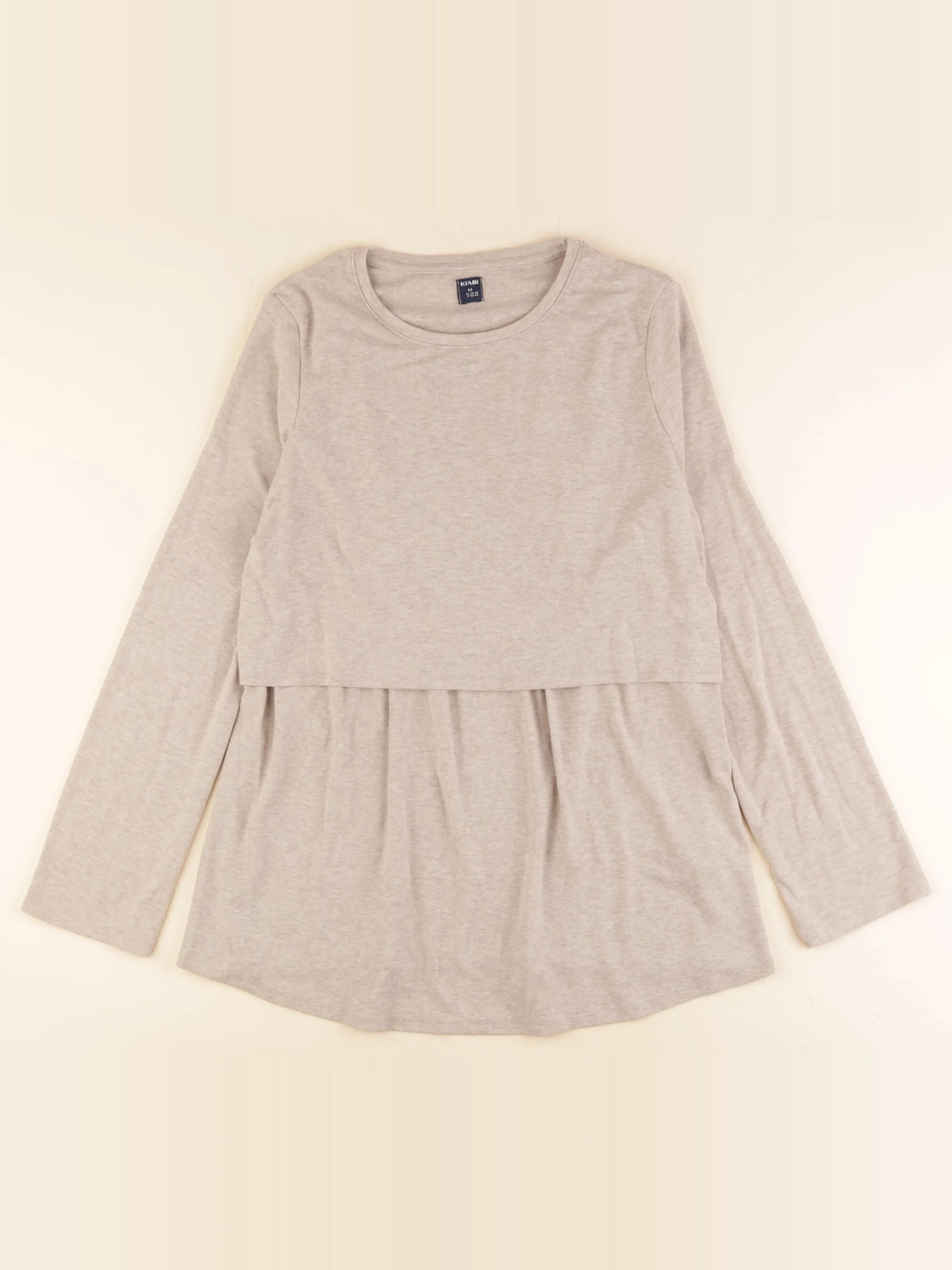 Kiabi - tee-shirt grossesse, allaitement marron - m