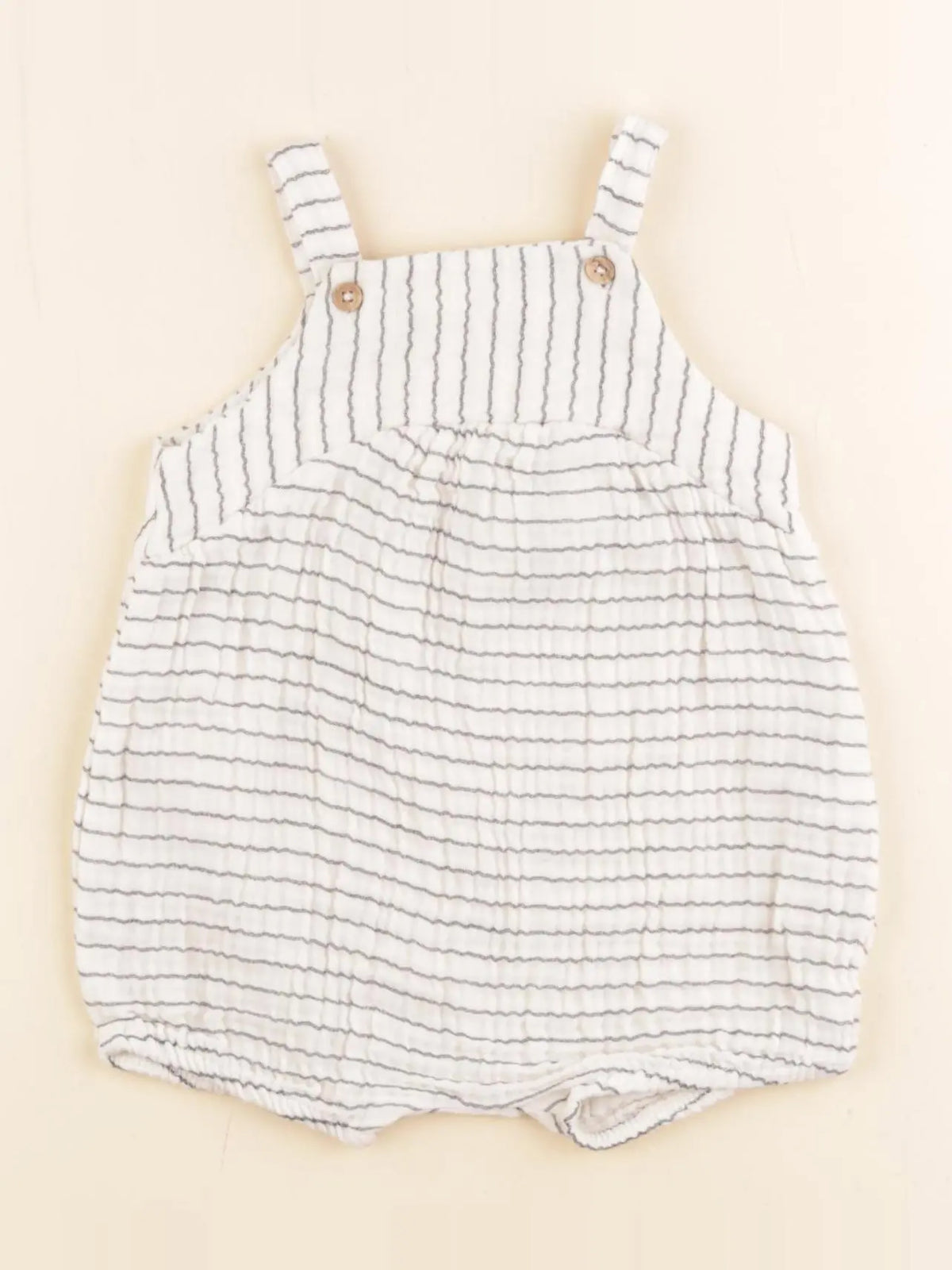 Zara - salopette beige, gris - 3/6 mois