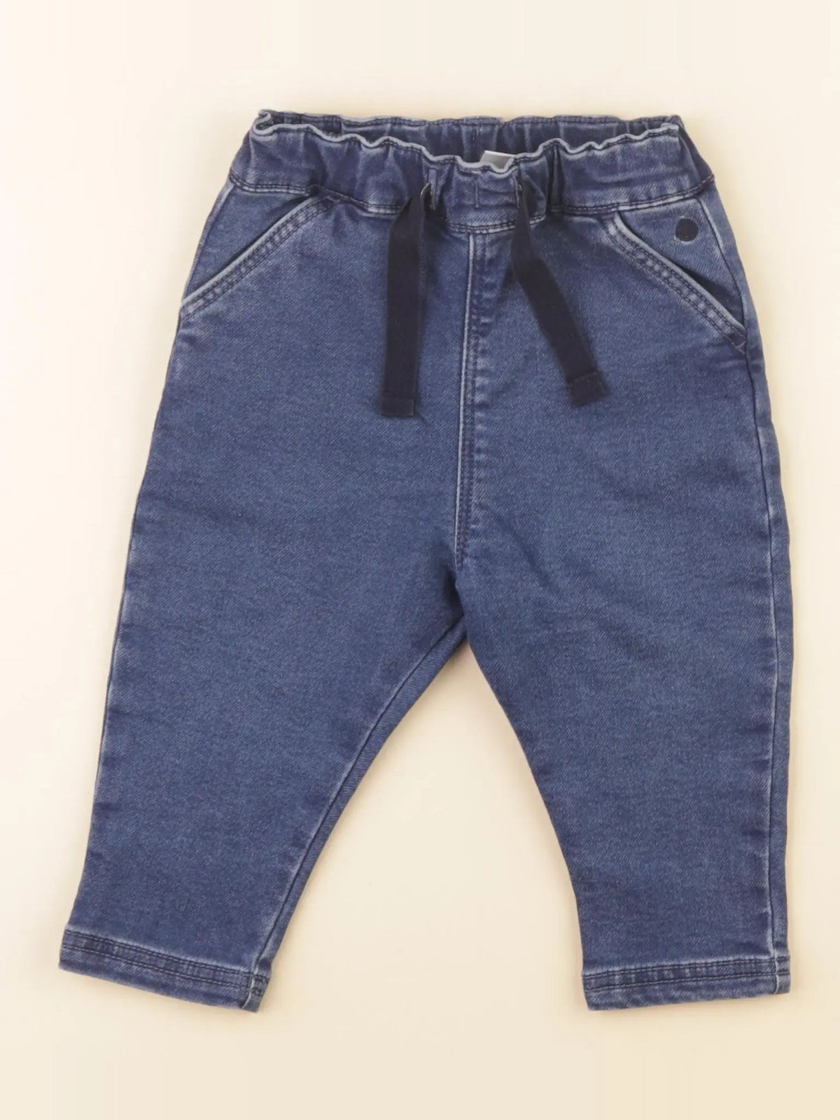 Petit Bateau - jean bleu - 12 mois