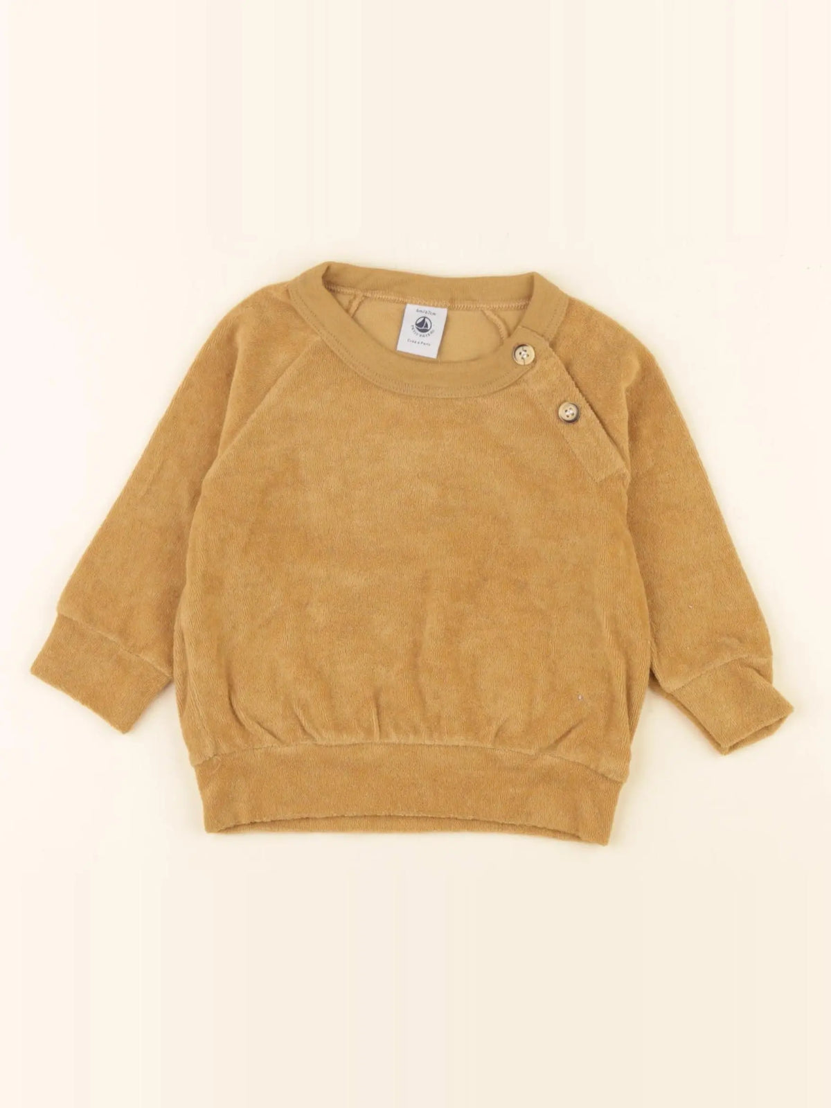 Petit Bateau - sweat marron - 36 mois
