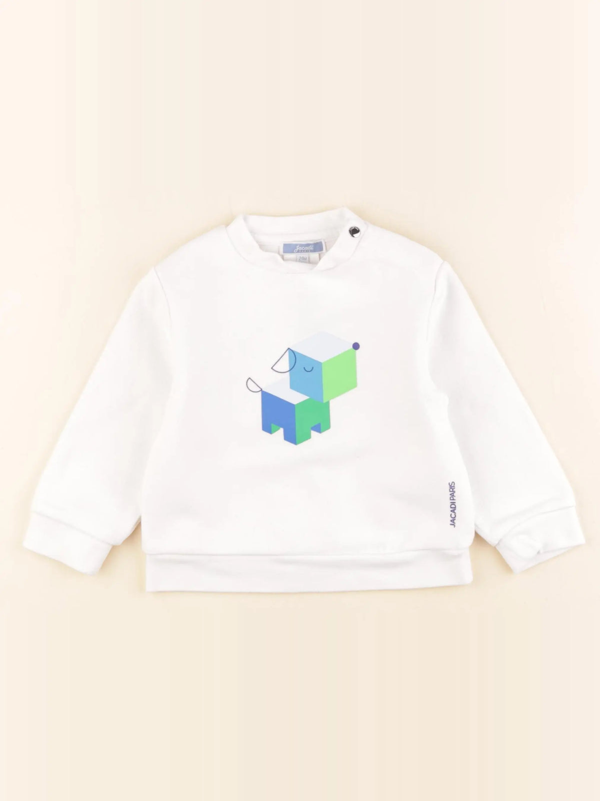 Jacadi - sweat blanc - 24 mois