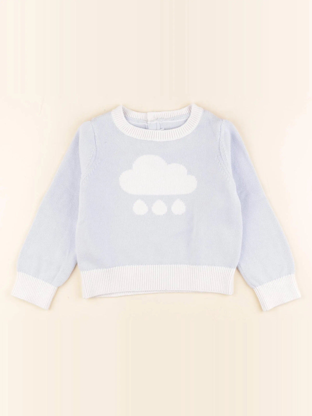 Jacadi - pull bleu, blanc - 4 ans