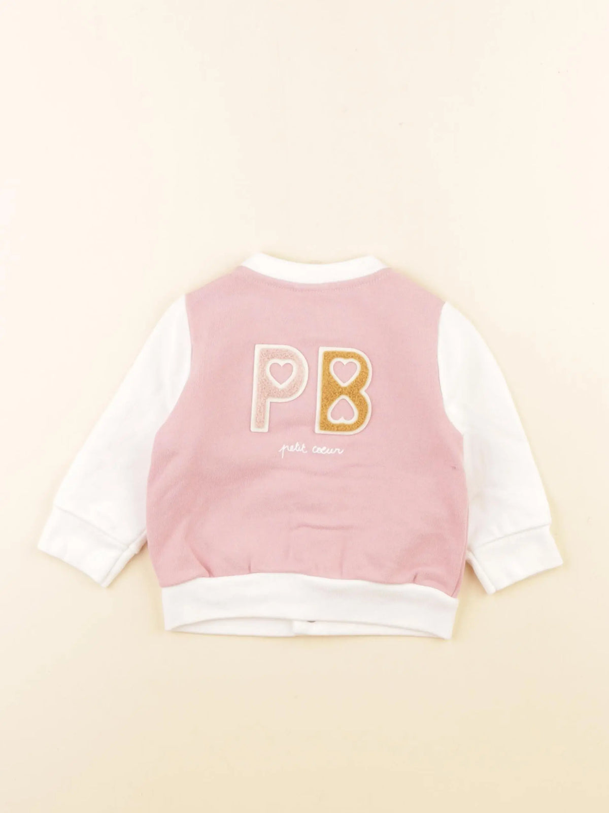 Petit Bateau - sweat imprimé au dos rose - 6 mois