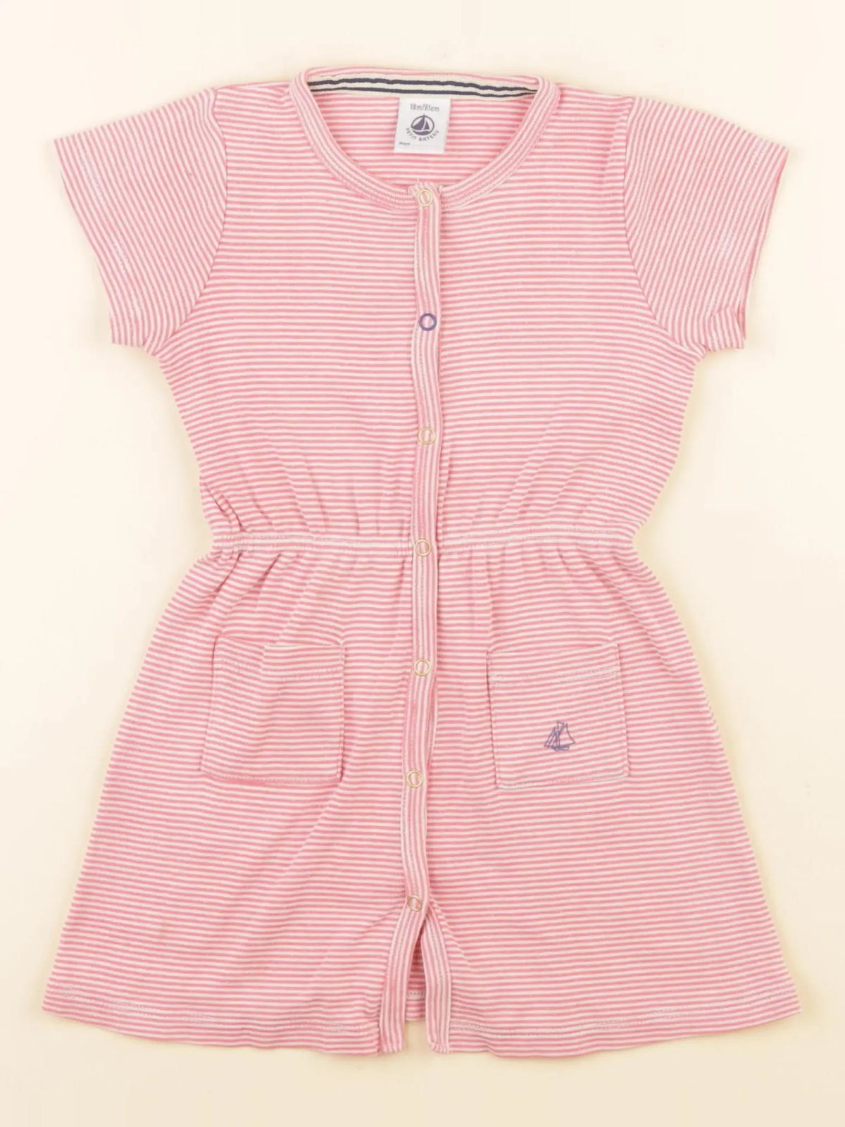 Petit Bateau - robe rose - 18 mois