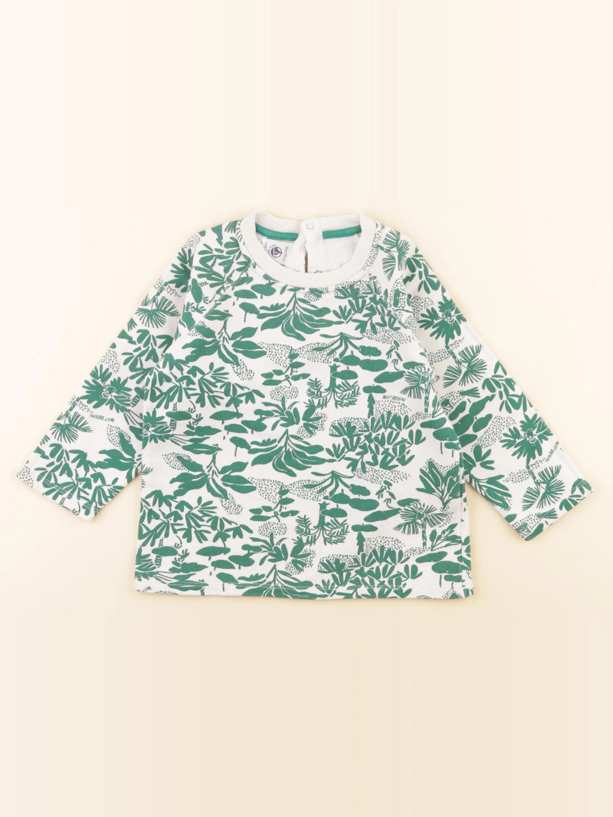 Petit Bateau - sweat vert - 36 mois