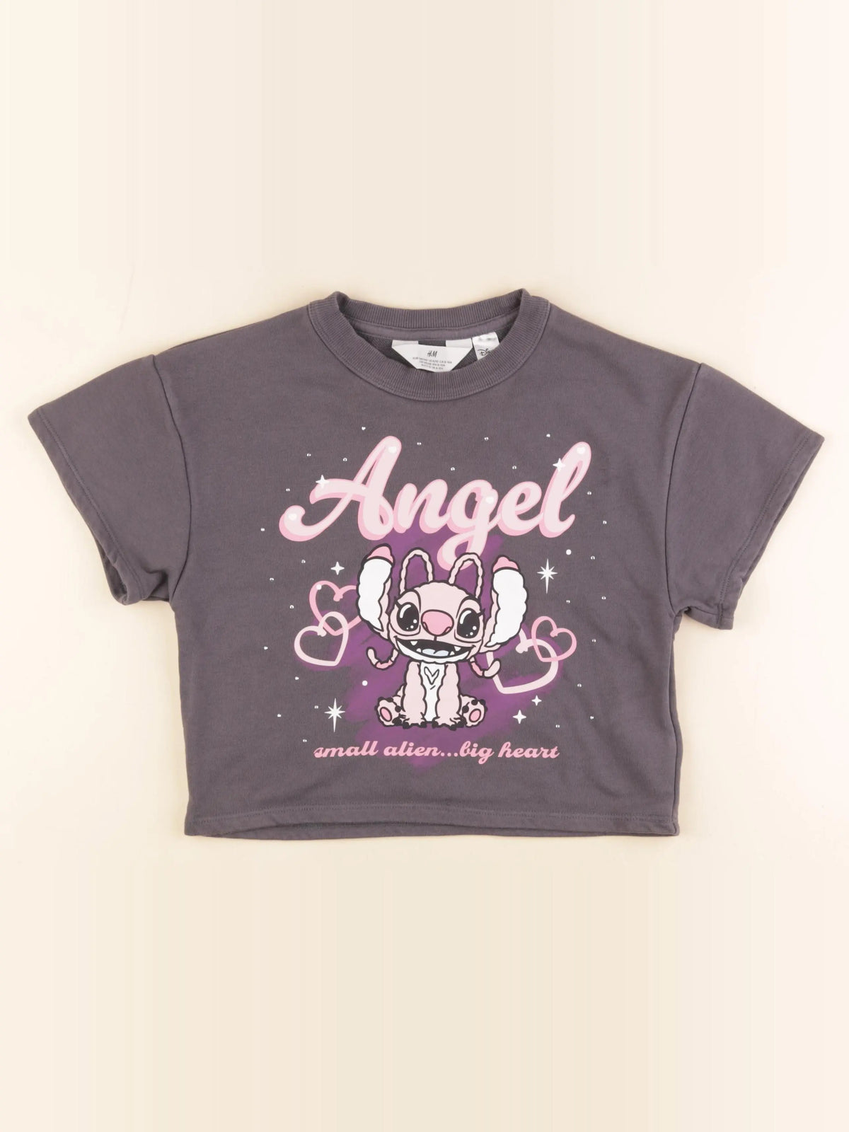 H&M - tee-shirt gris - 8/10 ans