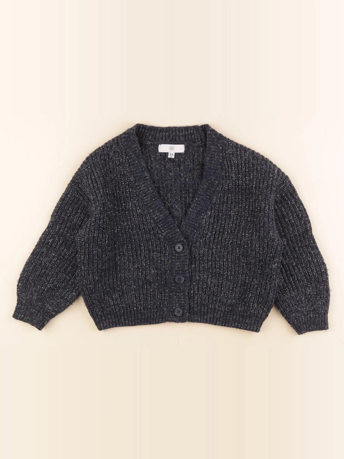 La Redoute - gilet bleu, argent - 3 ans