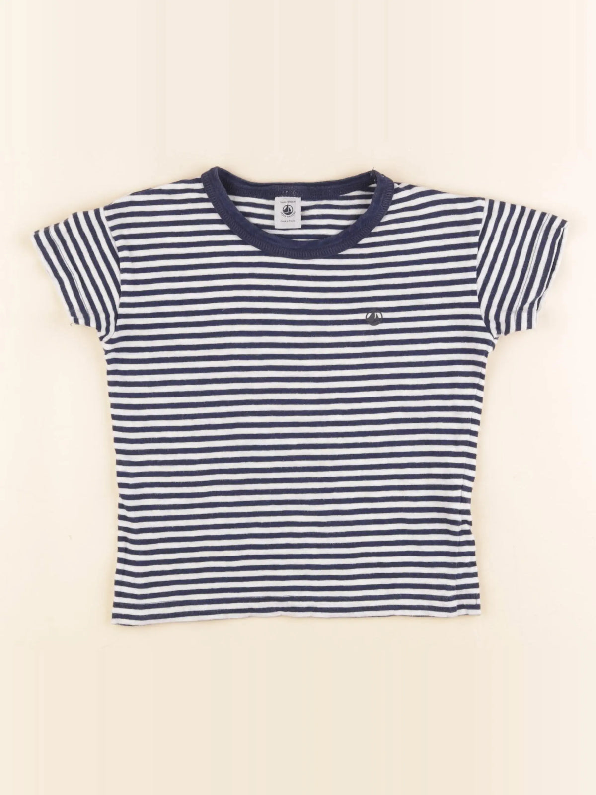 Petit Bateau - tee-shirt bleu, blanc - 5 ans