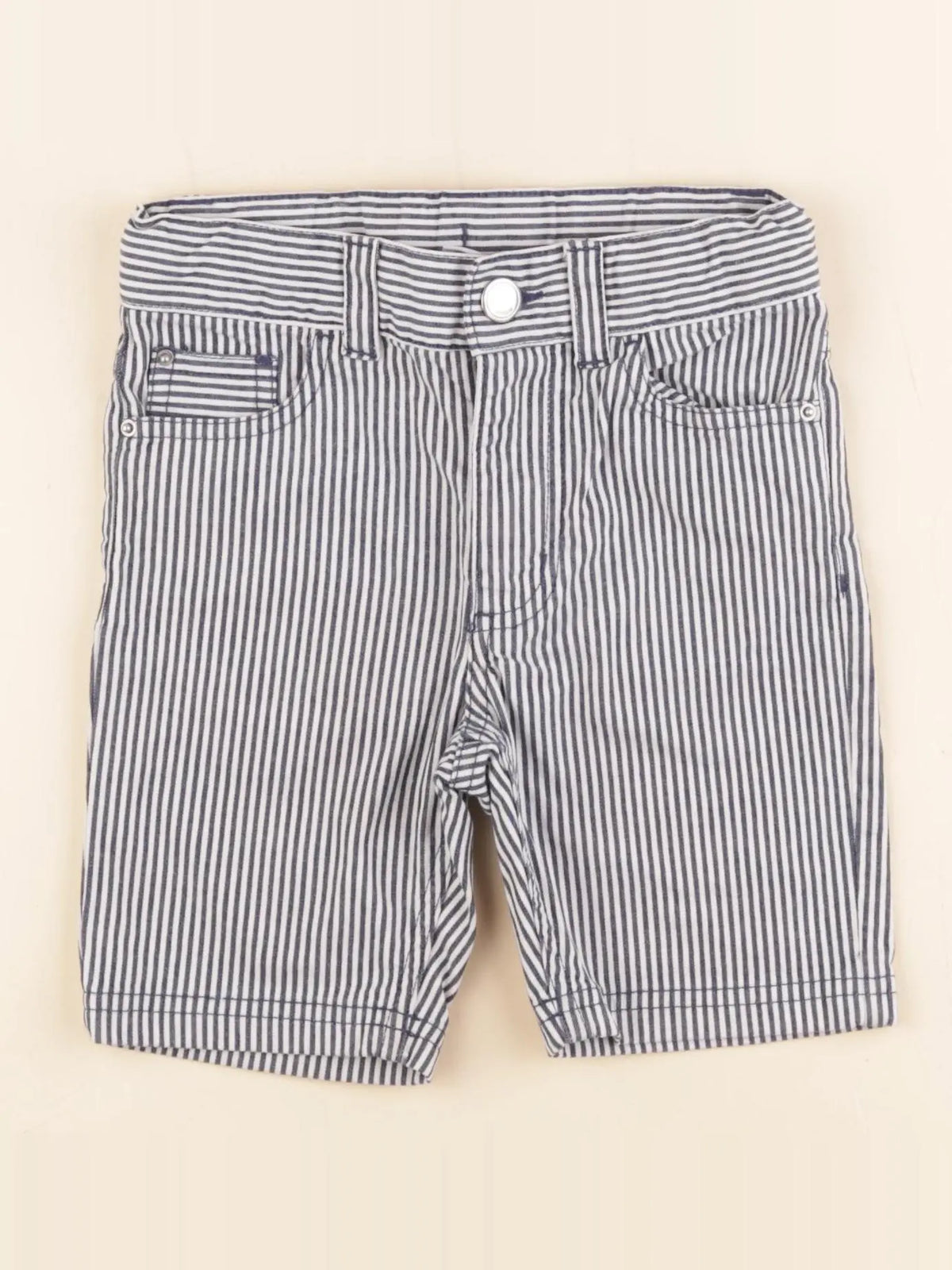 Petit Bateau - short bleu, blanc - 4 ans