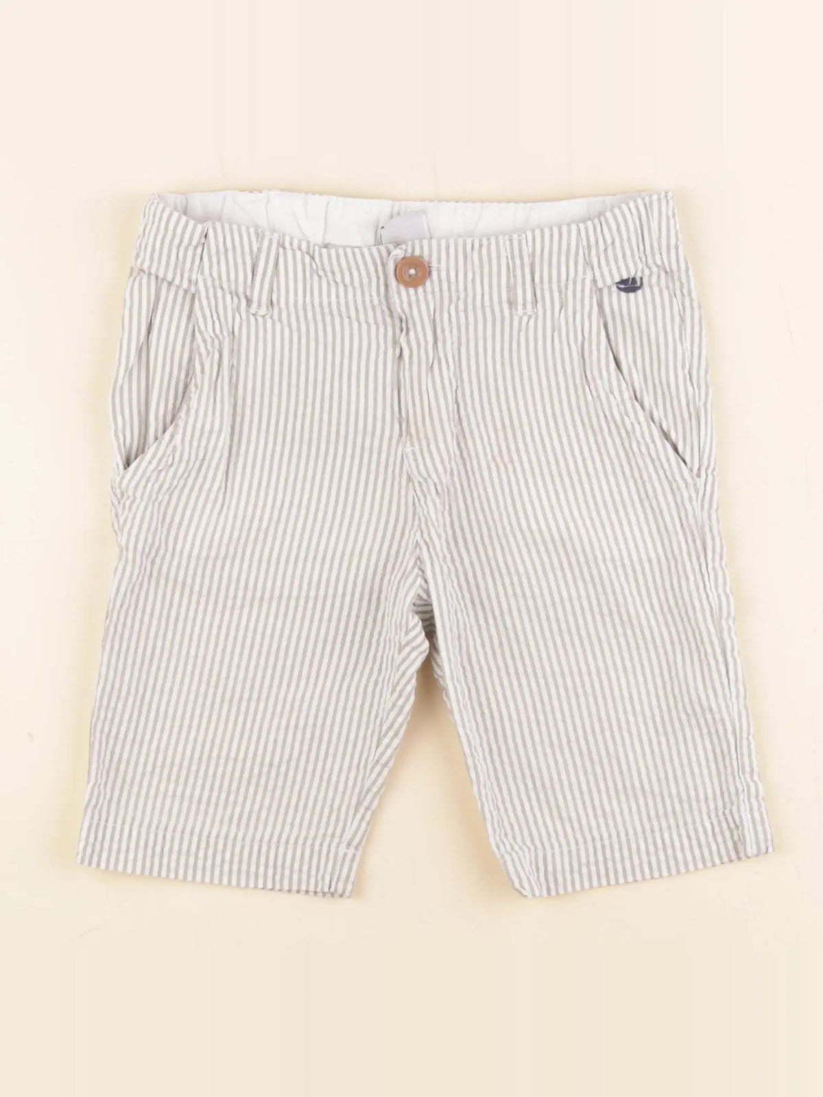 Petit Bateau - short blanc, vert - 4 ans