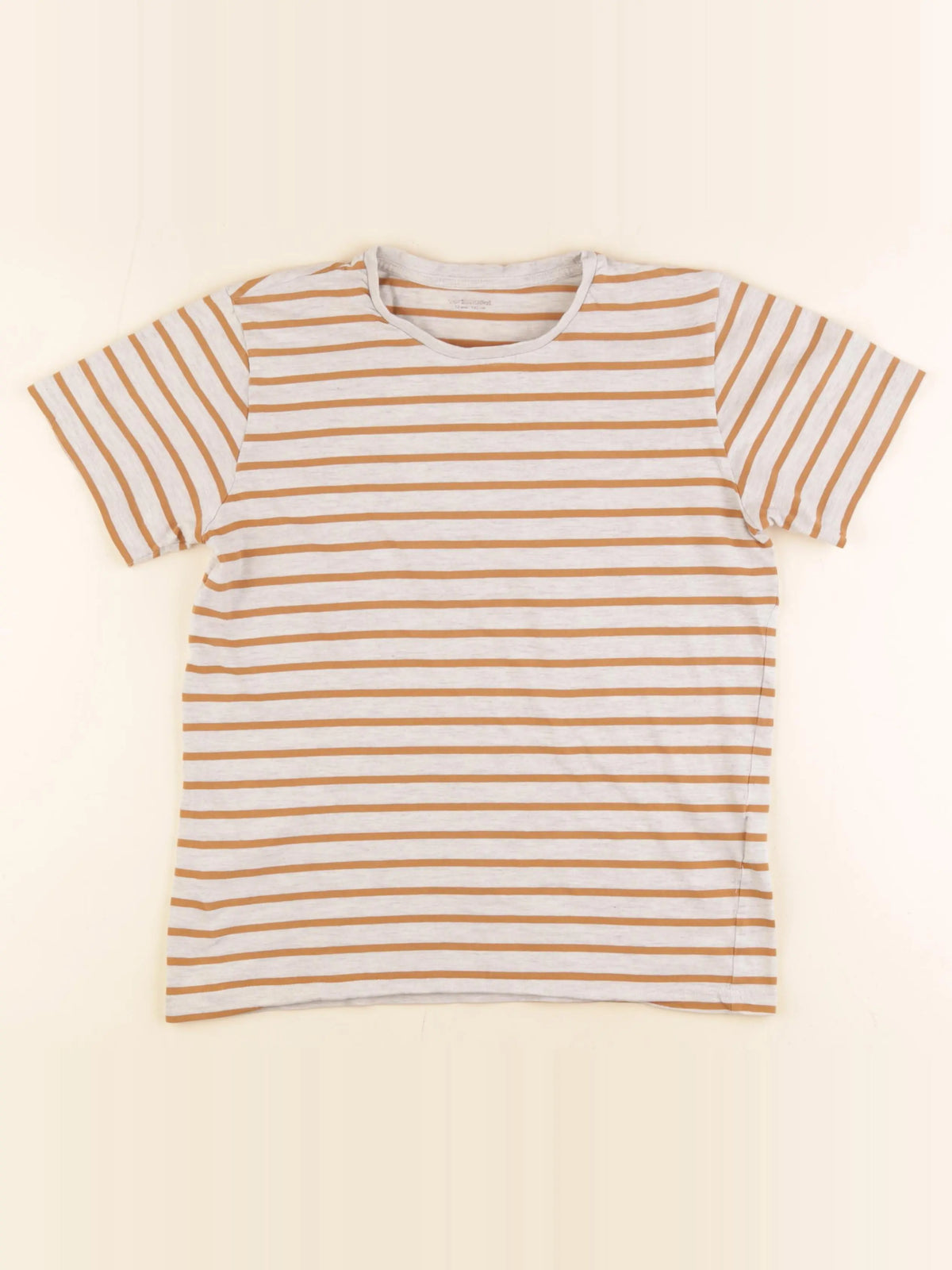 Vertbaudet - tee-shirt gris, orange - 12 ans