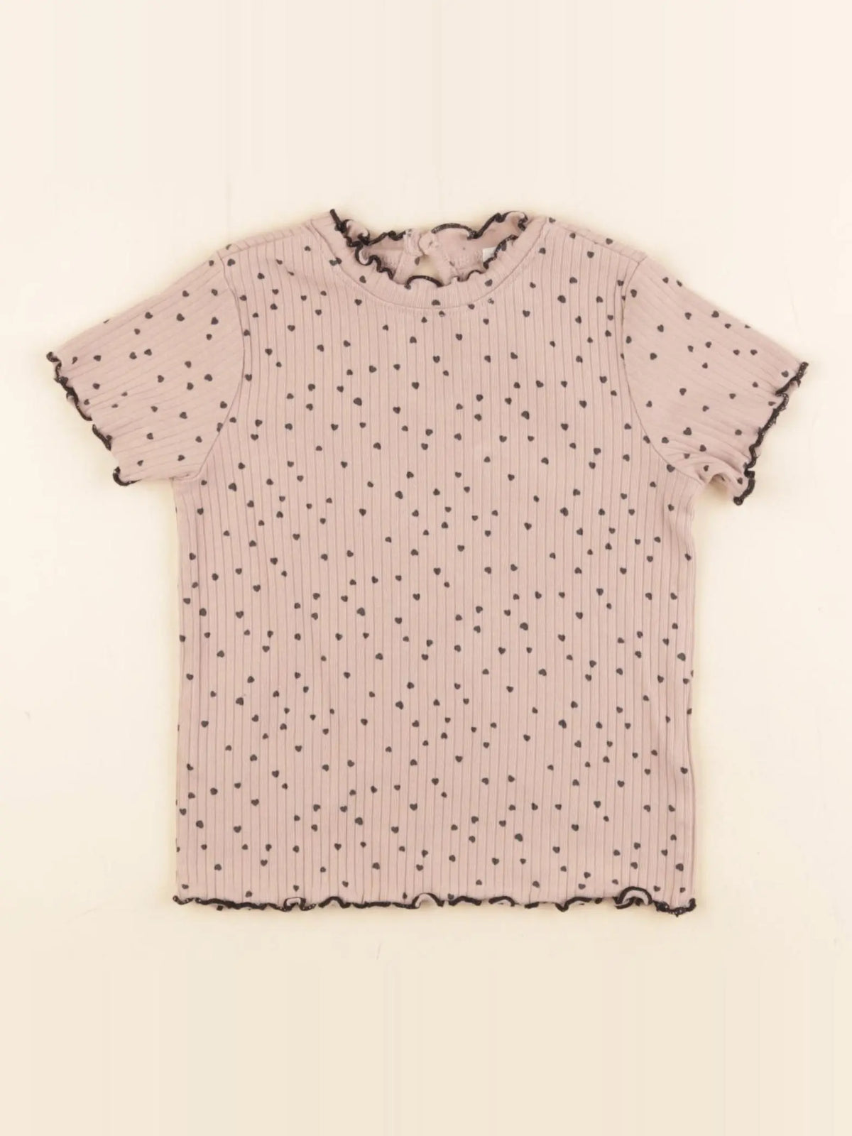 H&M - tee-shirt beige, noir - 12 mois