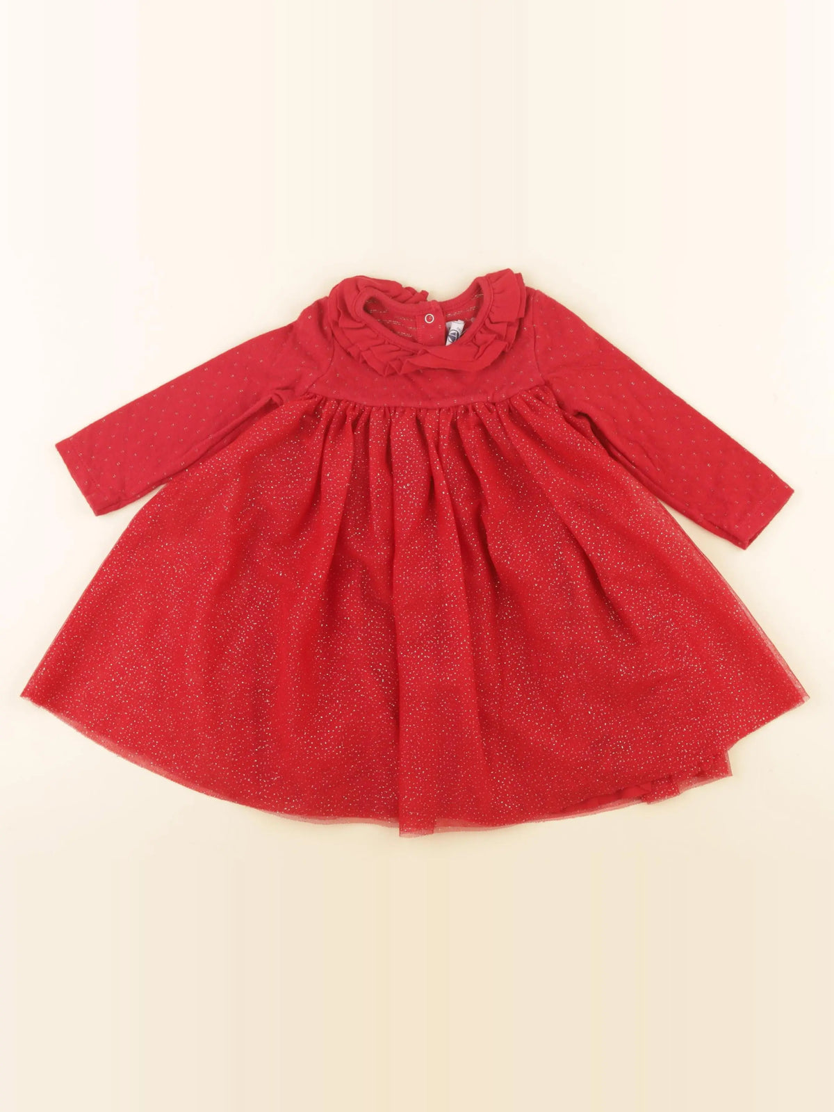 Petit Bateau - robe rouge - 18 mois