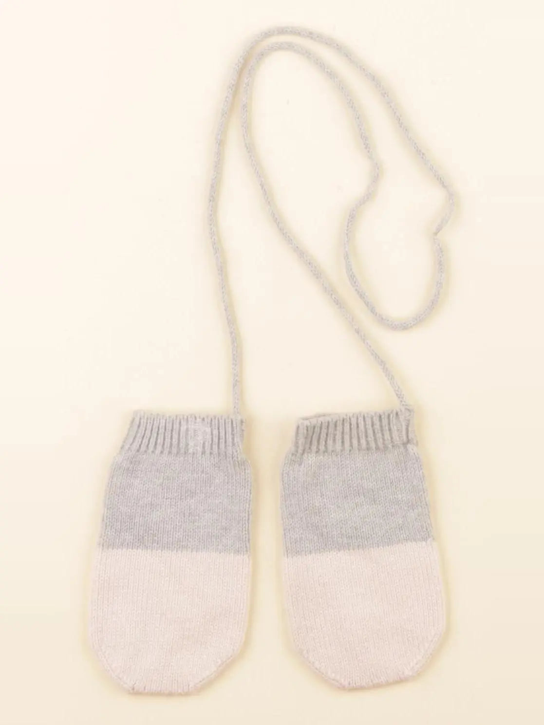 Petit Bateau - moufles rose, gris - 1 an à 2 ans