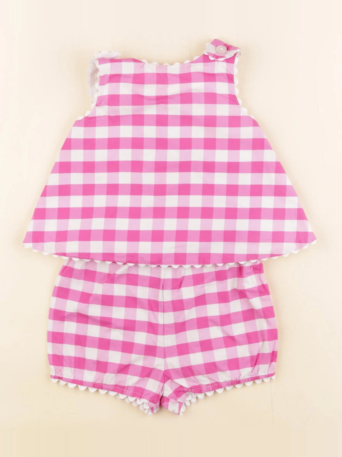 Jacadi - ensemble blanc, rose - 24 mois