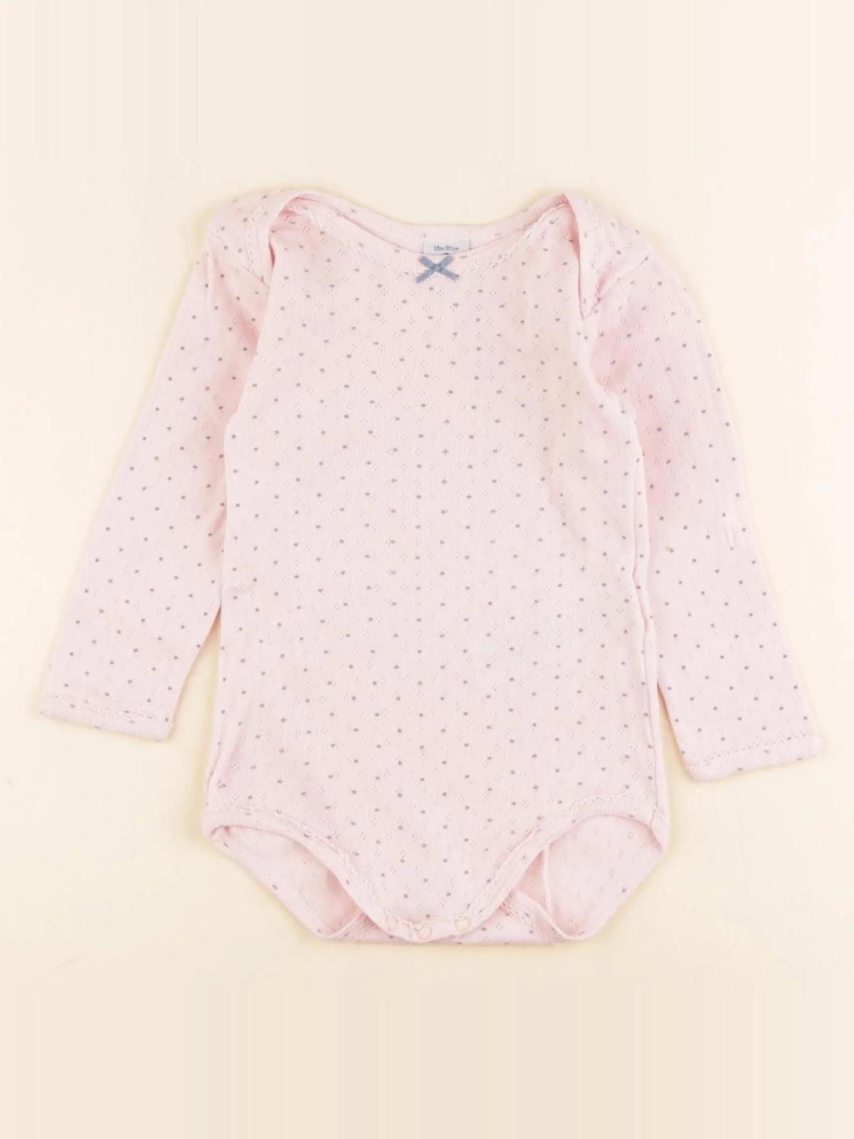 Petit Bateau - body rose - 18 mois
