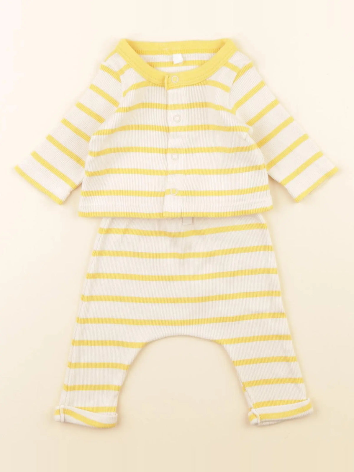 Petit Bateau - ensemble jaune - 1 mois