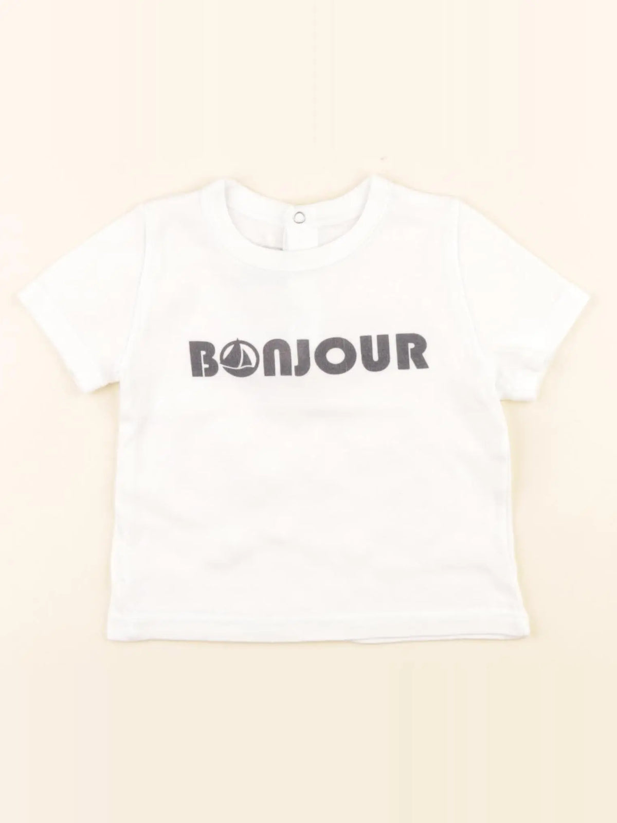 Petit Bateau - tee-shirt blanc - 12 mois