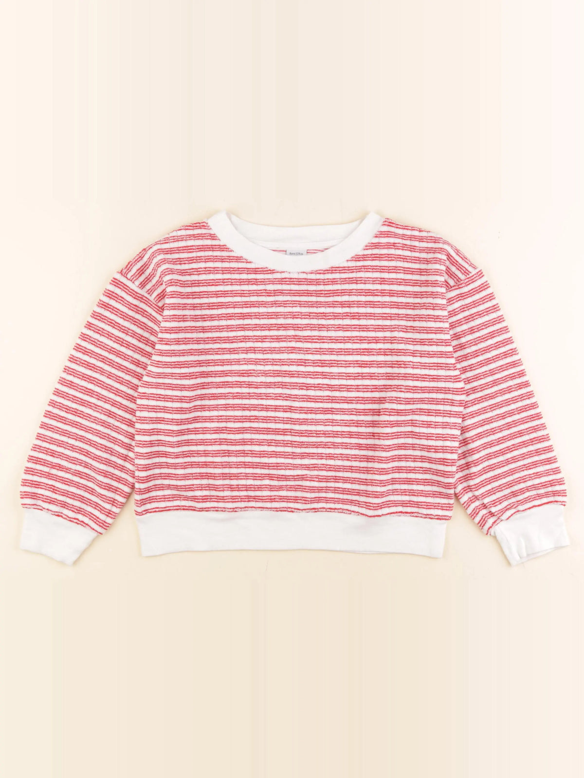 Petit Bateau - sweat rouge - 8 ans