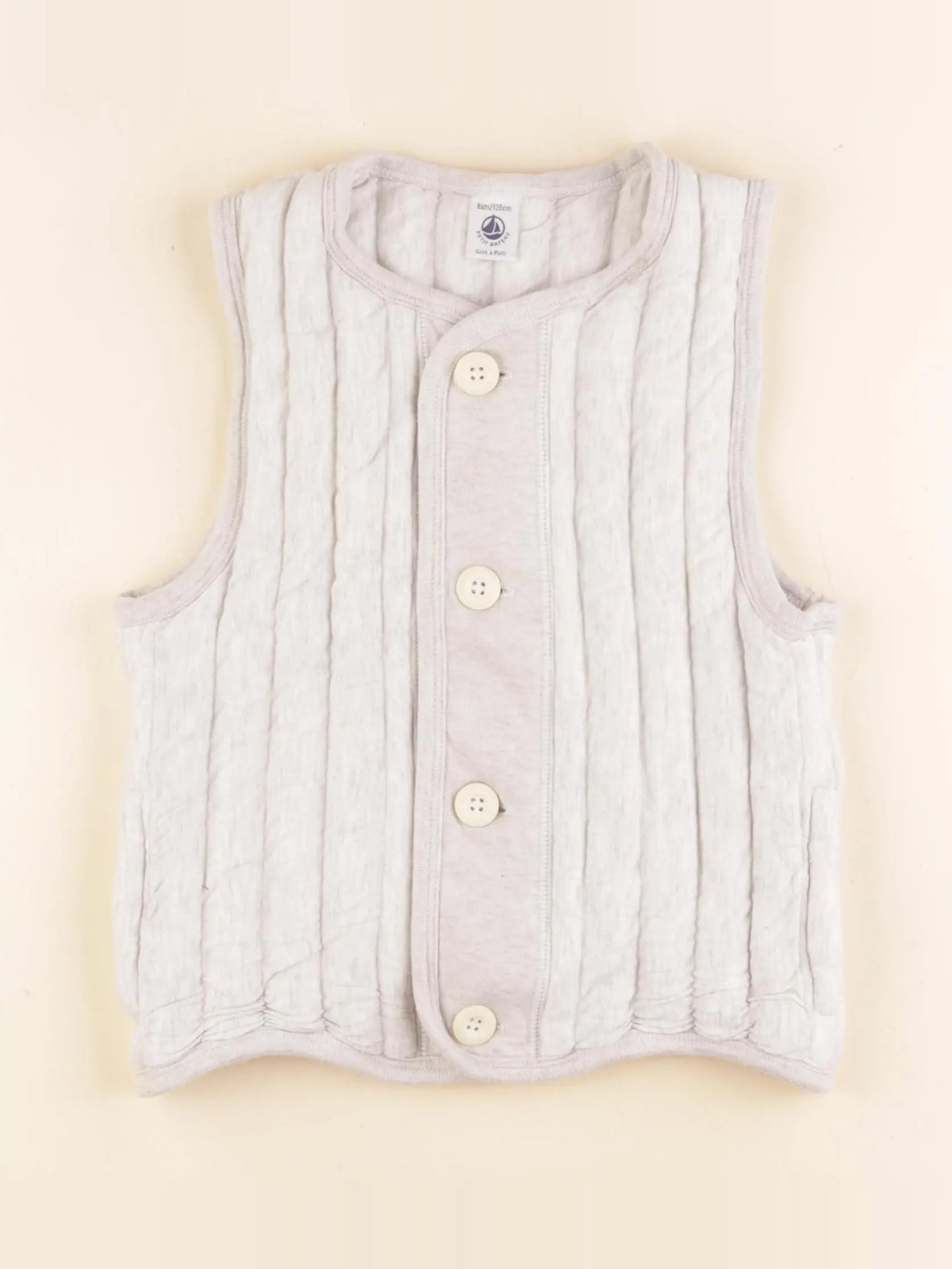Petit Bateau - gilet gris - 8 ans