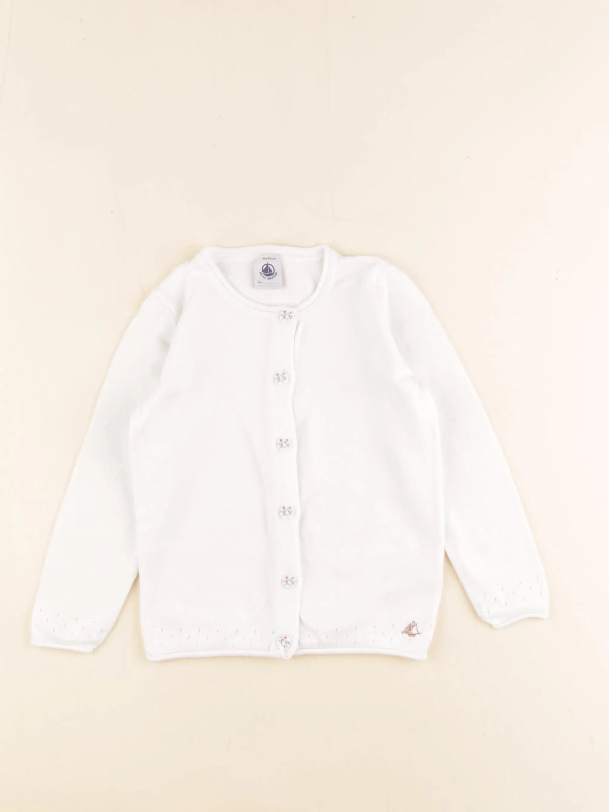 Petit Bateau - gilet blanc - 36 mois