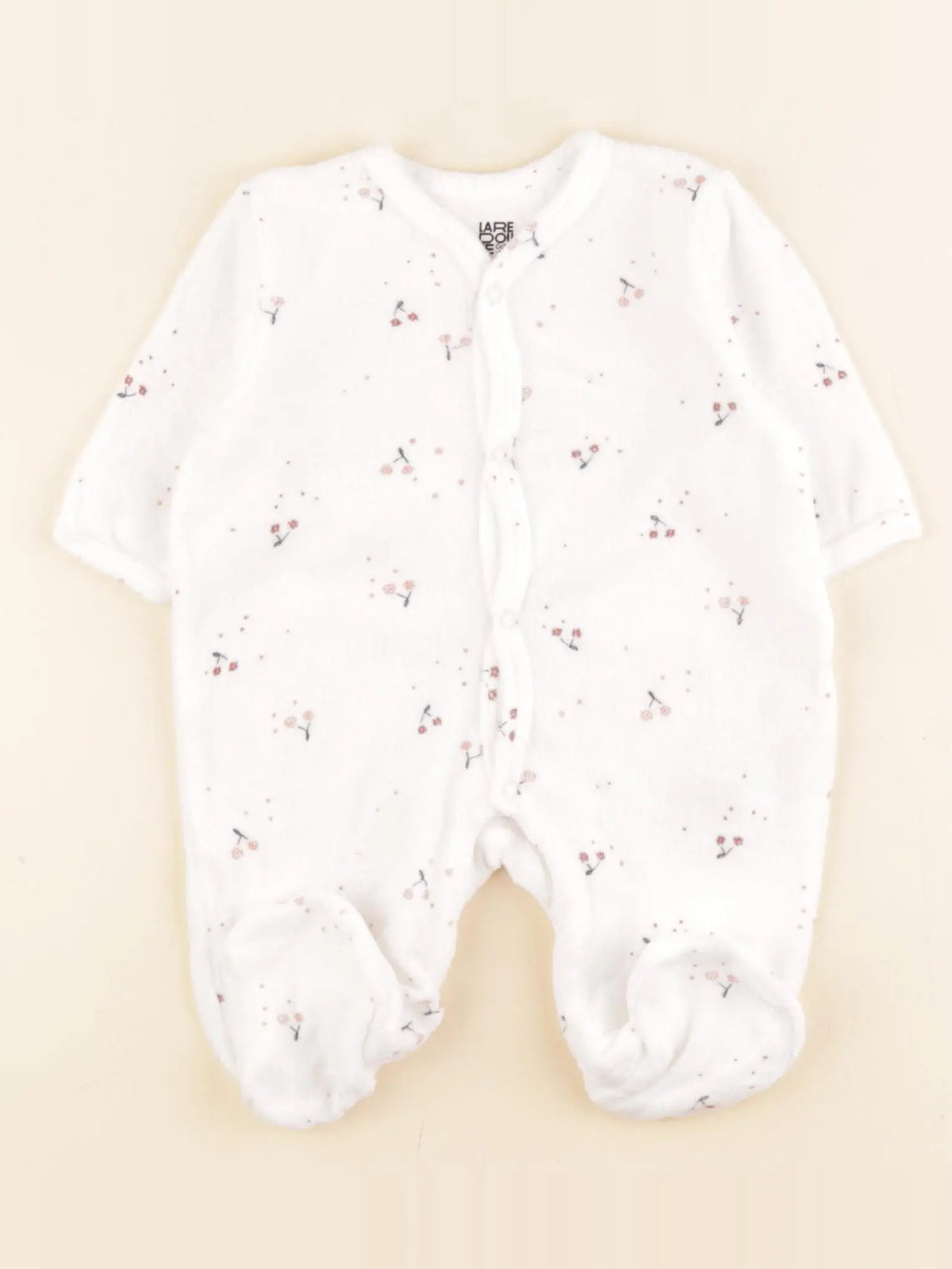 La Redoute - pyjama velours blanc - 1 mois