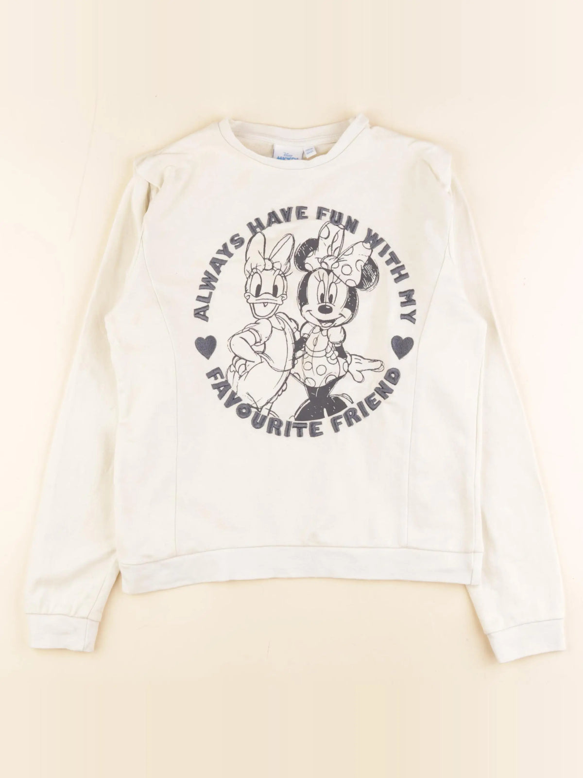 Vertbaudet - sweat beige - 10 ans