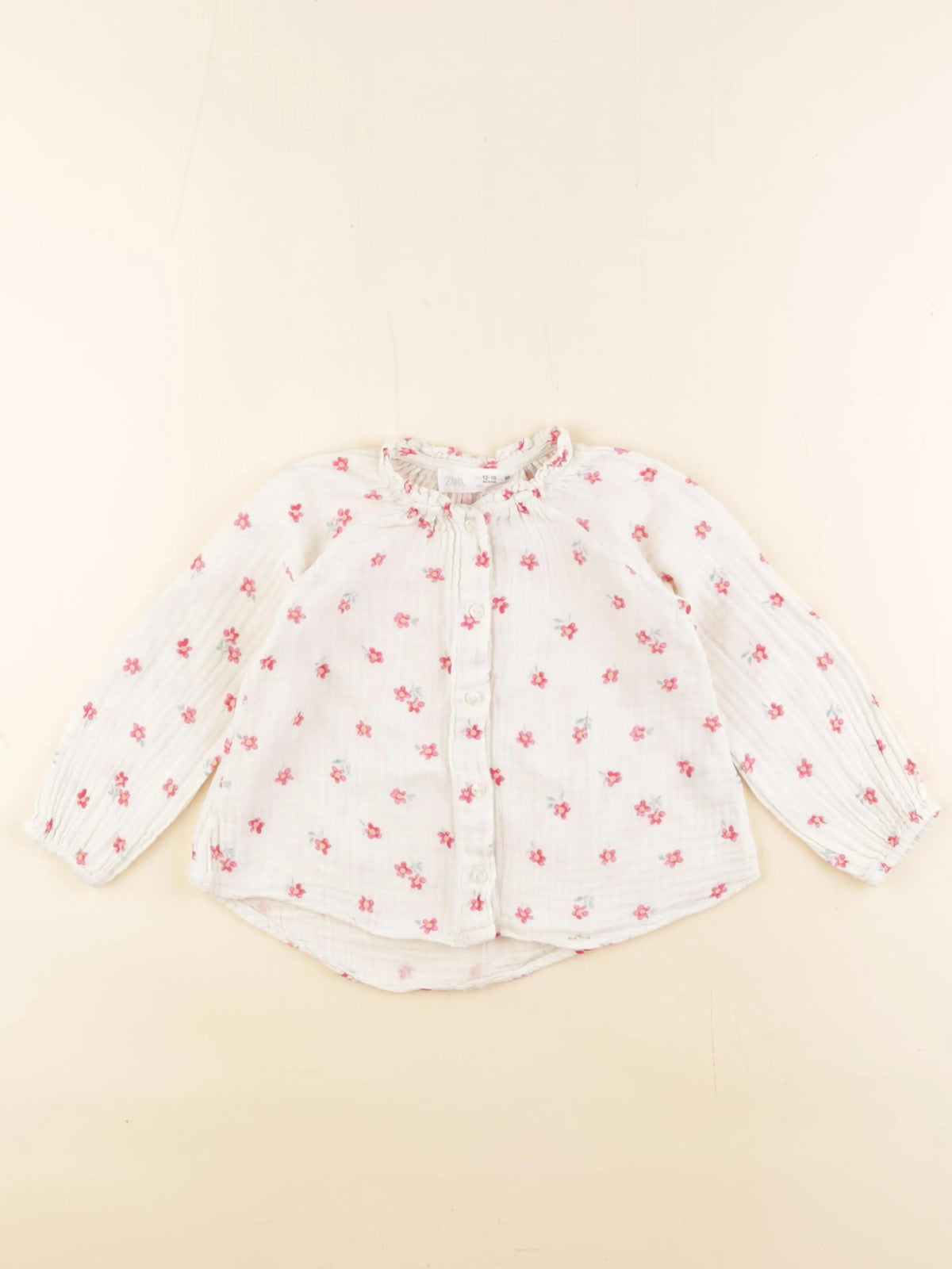 Zara - blouse beige - 12/18 mois