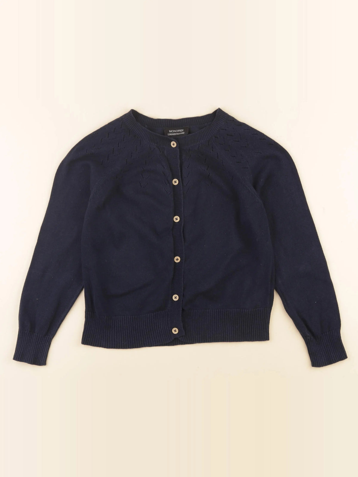 Monoprix - gilet bleu - 8 ans