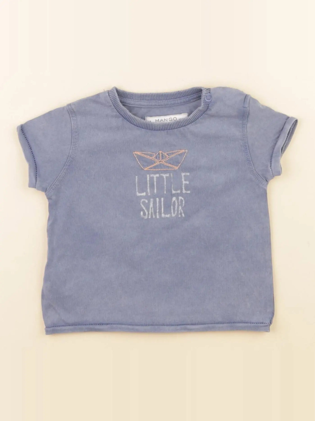 Mango - tee-shirt bleu - 1/3 mois