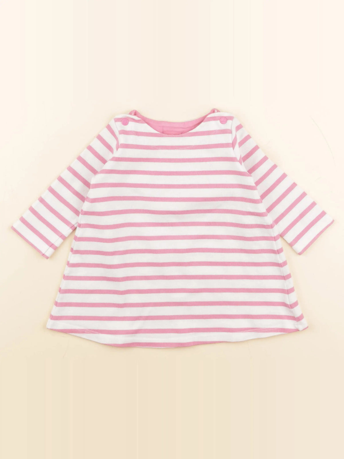 Petit Bateau - robe blanc - 12 mois