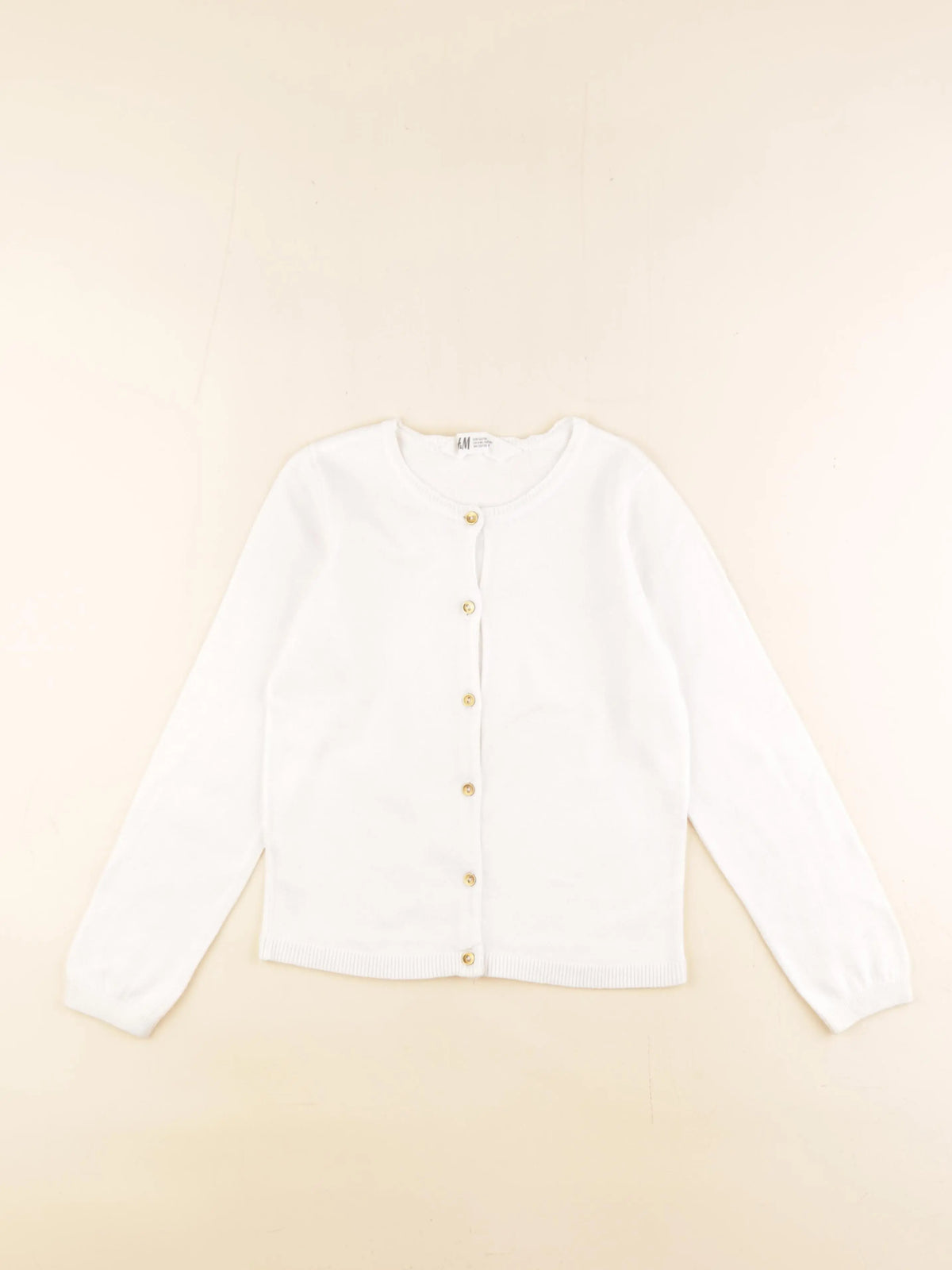 H&M - gilet blanc - 6/8 ans