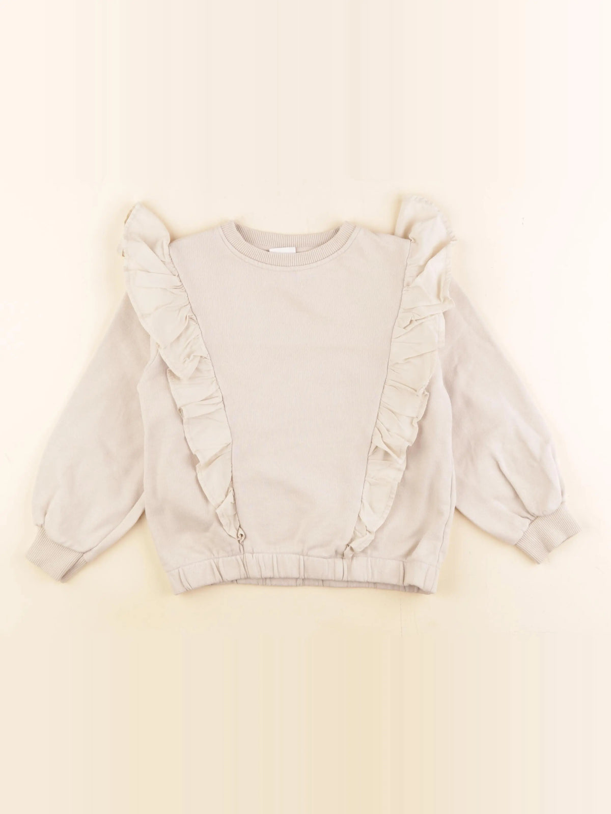 Zara - sweat beige - 7 ans