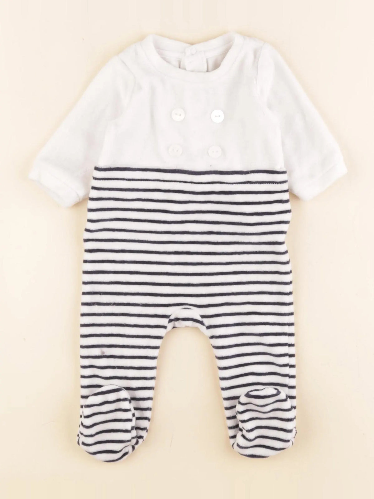 Jacadi - pyjama velours bleu - 3 mois