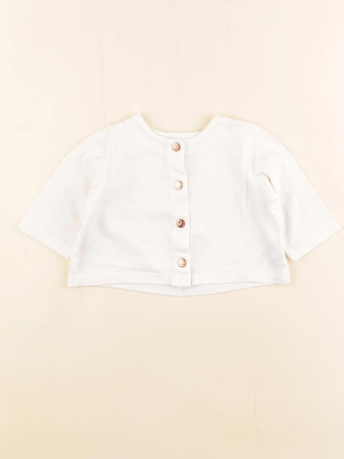 Petit Bateau - gilet blanc - 3 mois