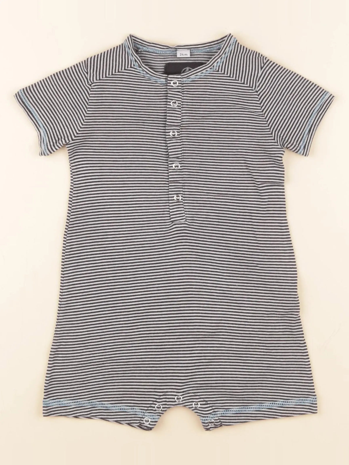 Petit Bateau - pyjama coton bleu - 24 mois