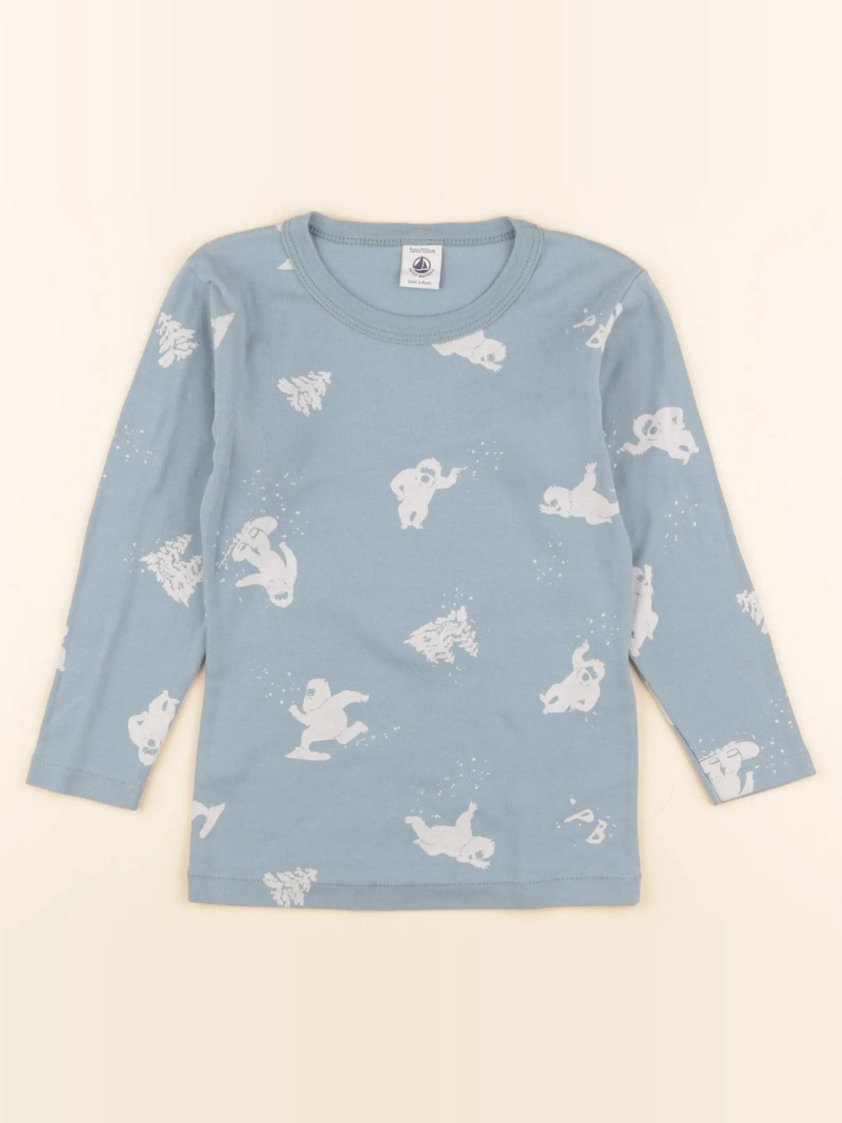 Petit Bateau - maillot de corps bleu - 5 ans
