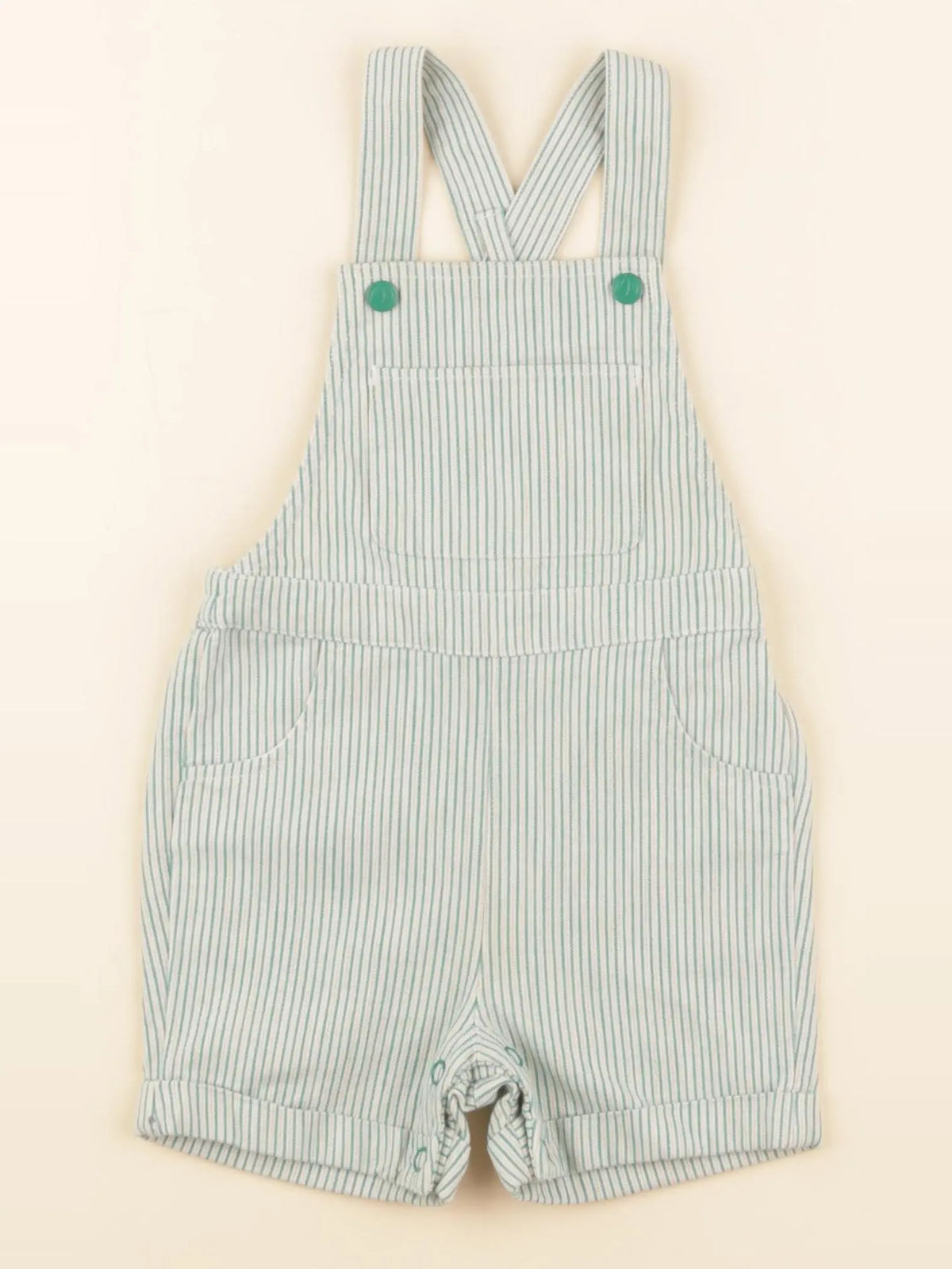 Petit Bateau - salopette vert - 12 mois