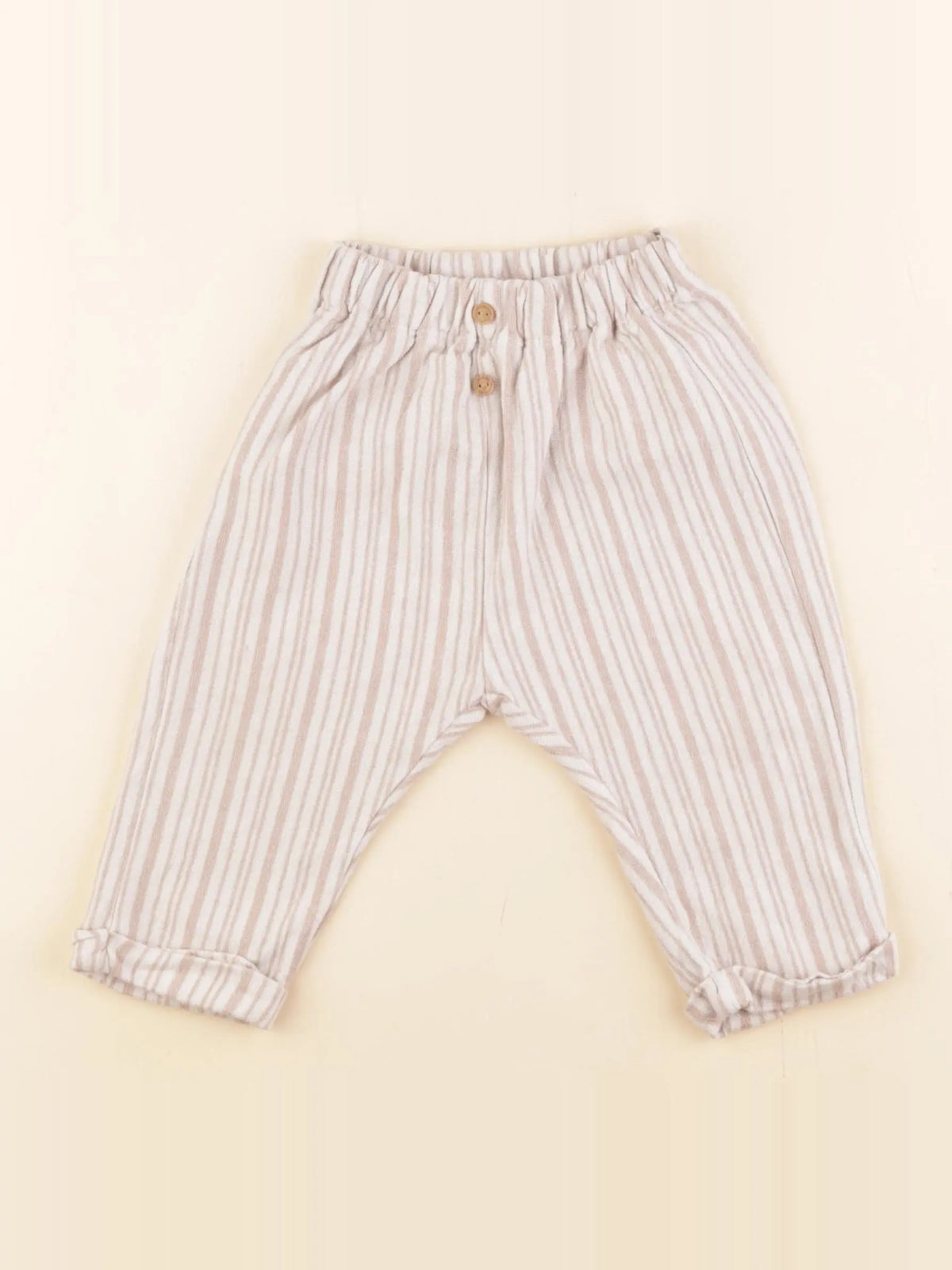 H&M - pantalon beige - 6/9 mois