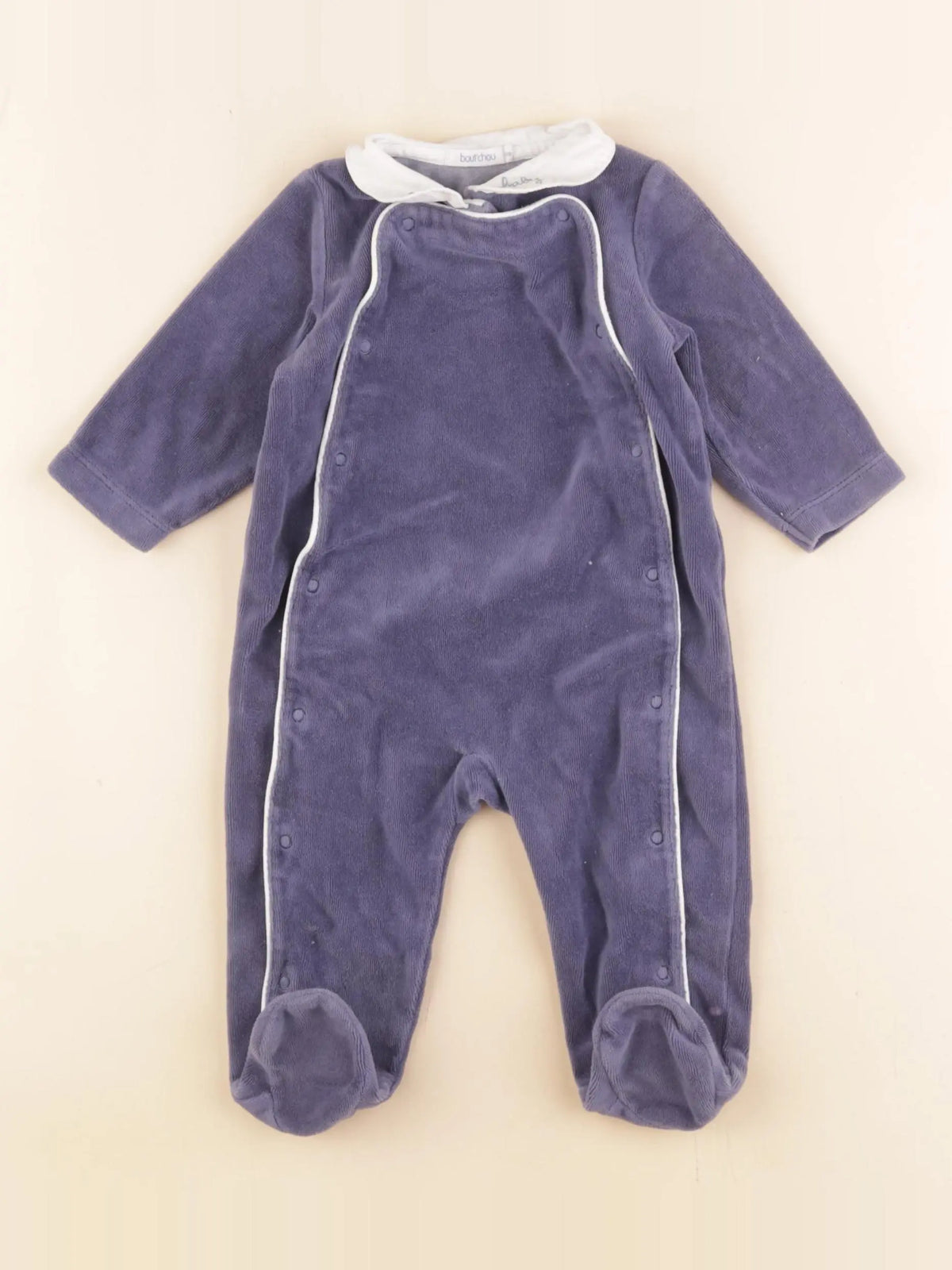Boutchou - pyjama velours bleu - 6 mois
