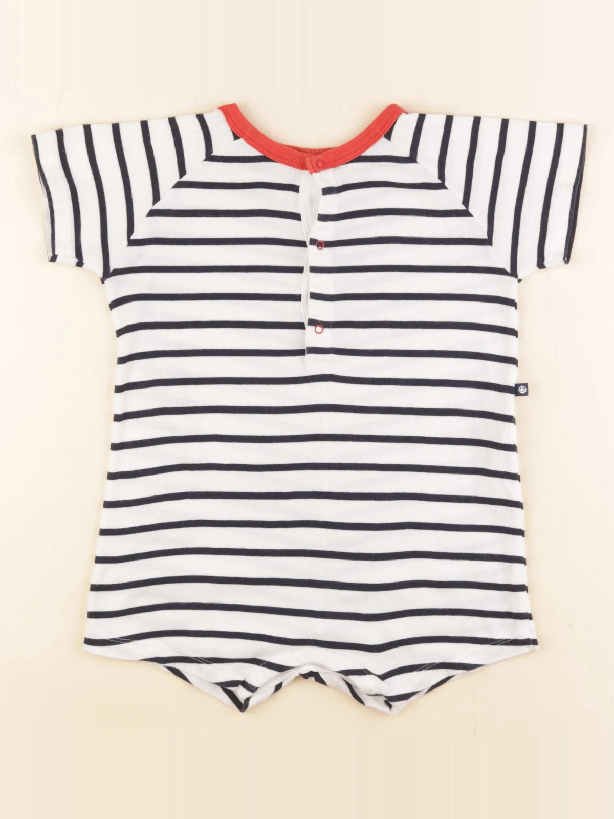 Petit Bateau - combinaison blanc, bleu - 36 mois
